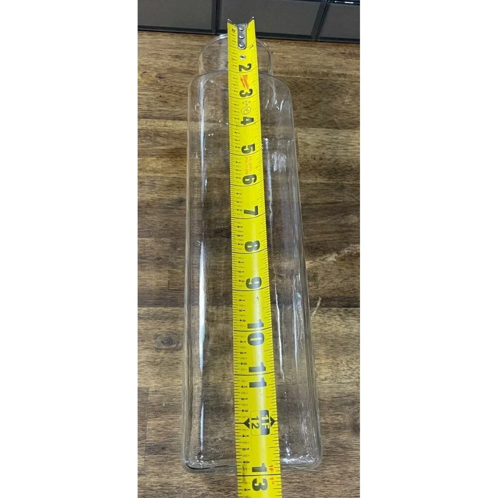 Tall Glass Container Jar Or Vase 13” Clear Glass Flowers | Decorative Items